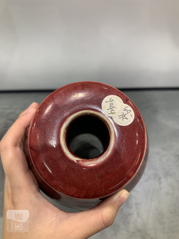 清晚期钧红釉葫芦形庙顶 - 图5